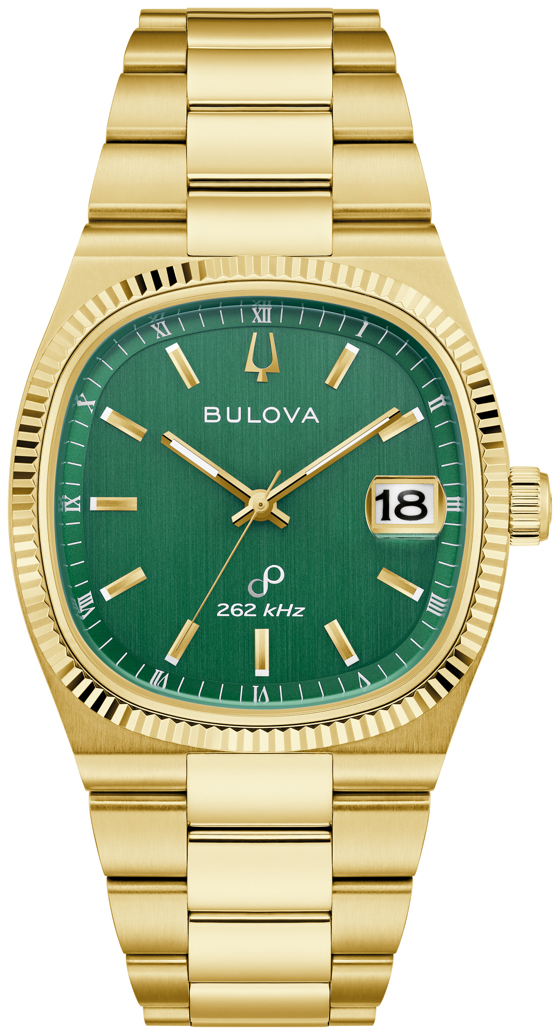 Green Dial Stainless Steel Bracelet Super Seville 97B237 | Bulova